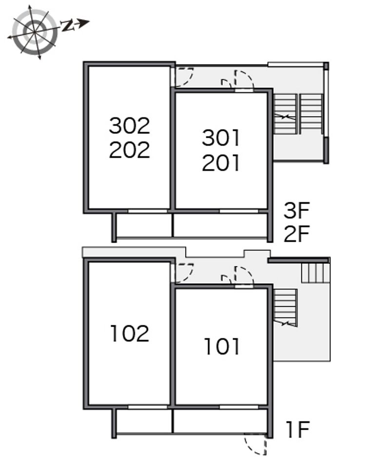 クレイノサンフラワー中台 間取配置図