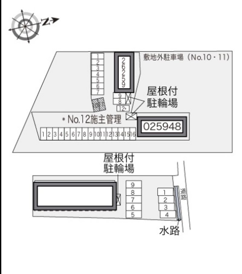 レオパレスアロハＣ 駐車場