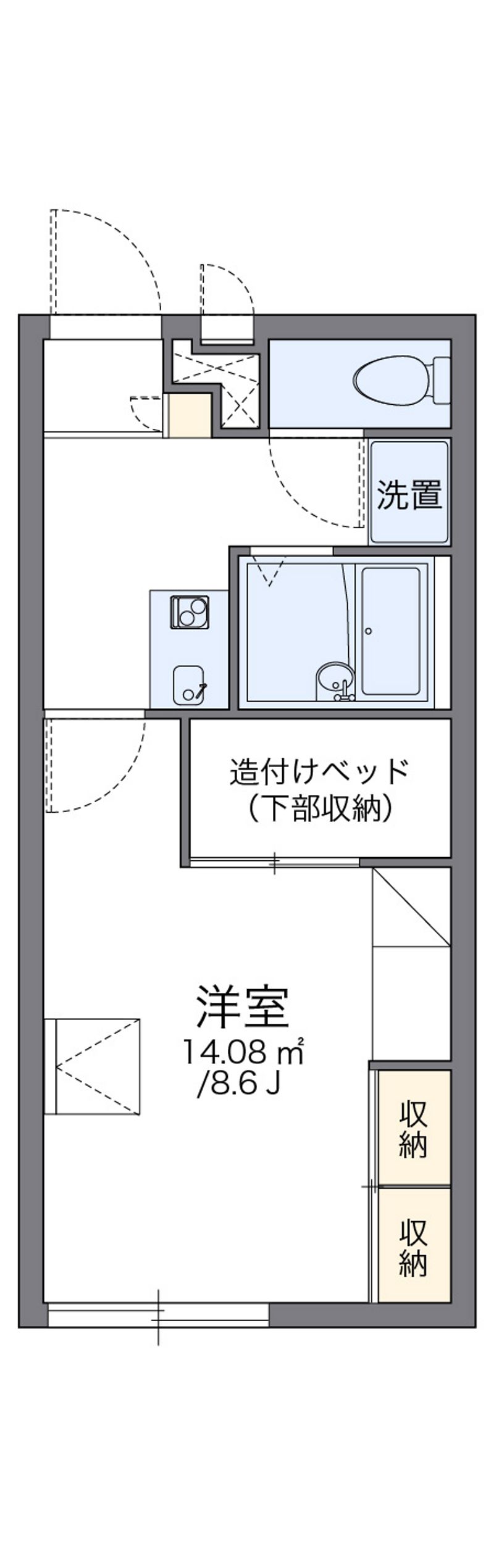 レオパレスフォーティーン 間取図