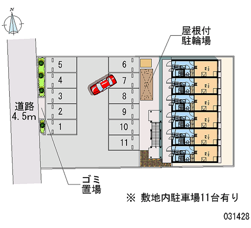 レオパレスフローラ 月極駐車場