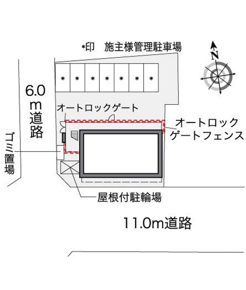 レオパレスＥＡＳＴＡＧＥⅠ 配置図