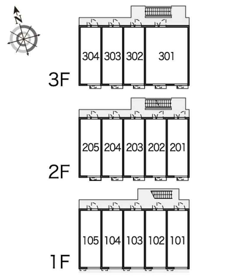 レオパレスプリマベーラ中台２ 間取り配置図