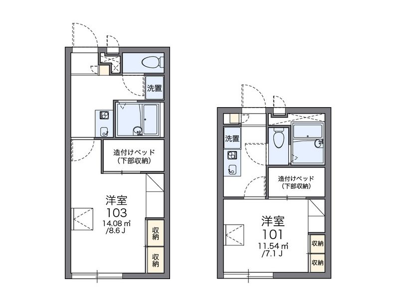 レオパレスサニーハイツ庄内 間取図