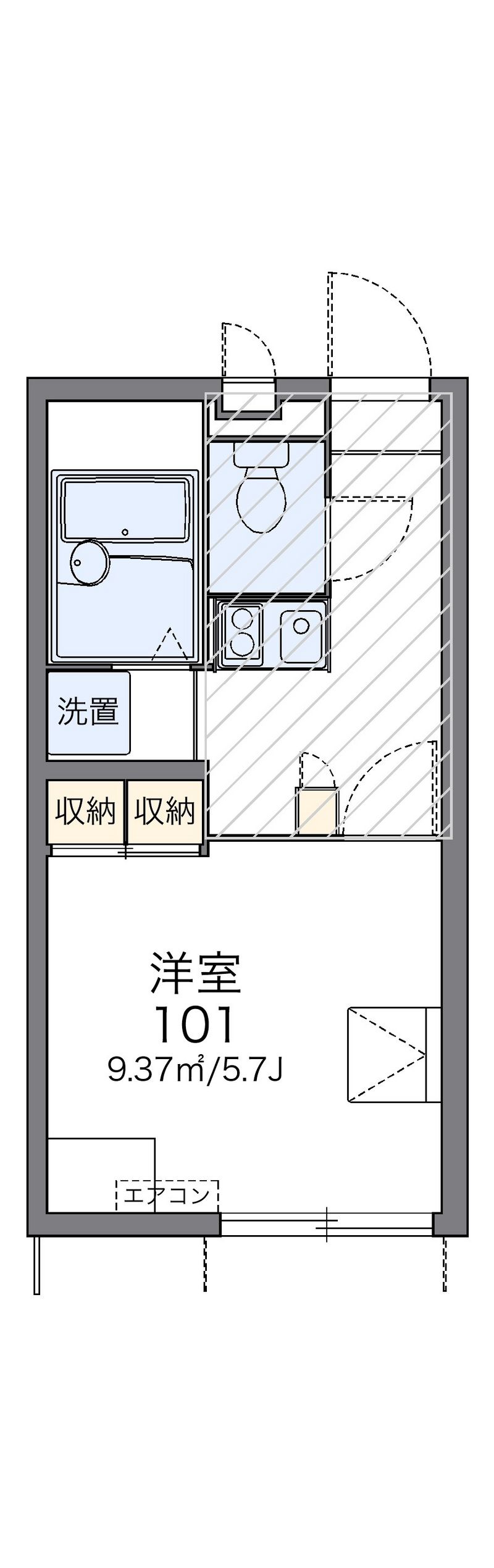 レオパレスルトゥール 間取図