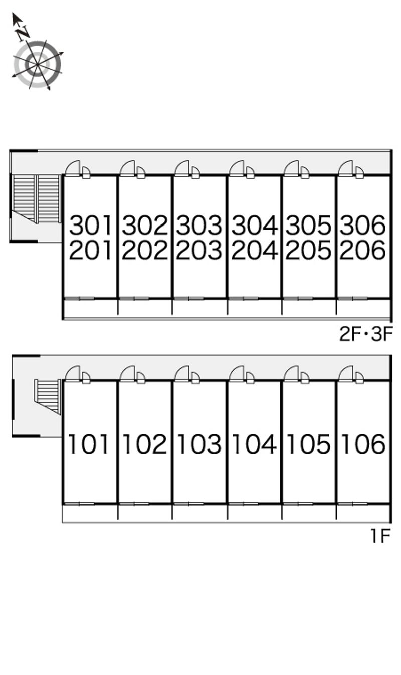 レオパレスＳＵＮＲＩＳＥ南新木 間取配置図