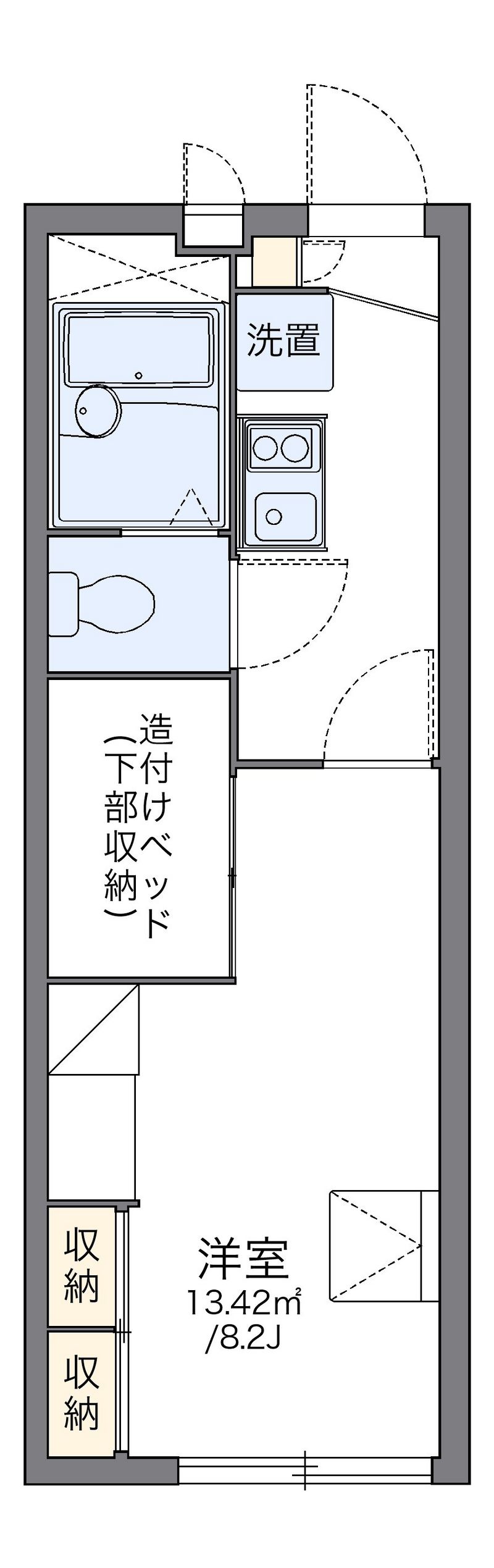 レオパレスフクチ 間取図