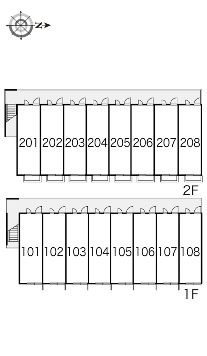 レオパレスゆめさき 間取り配置図