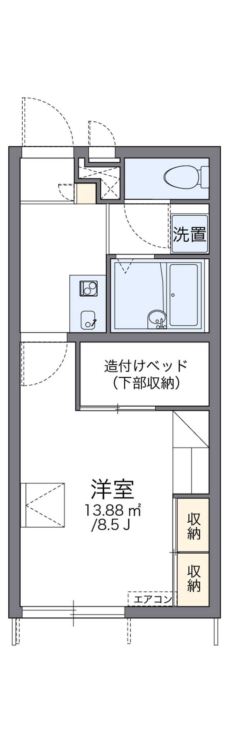 レオパレストゥロイメ２ 間取図