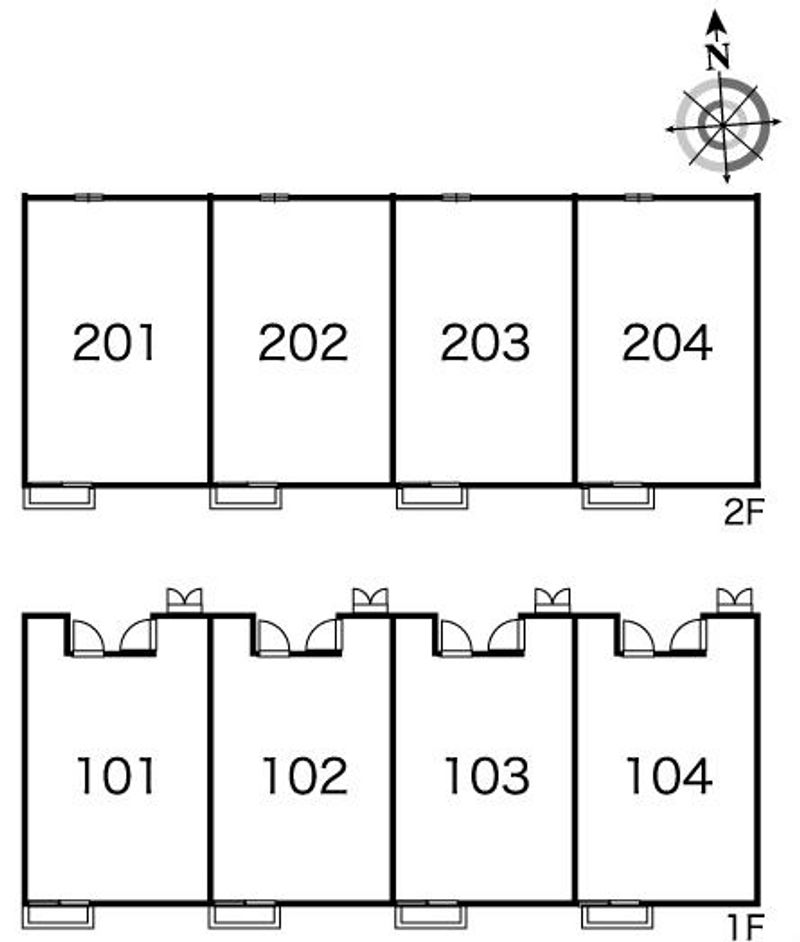 レオパレス南阪手Ⅱ 間取り配置図