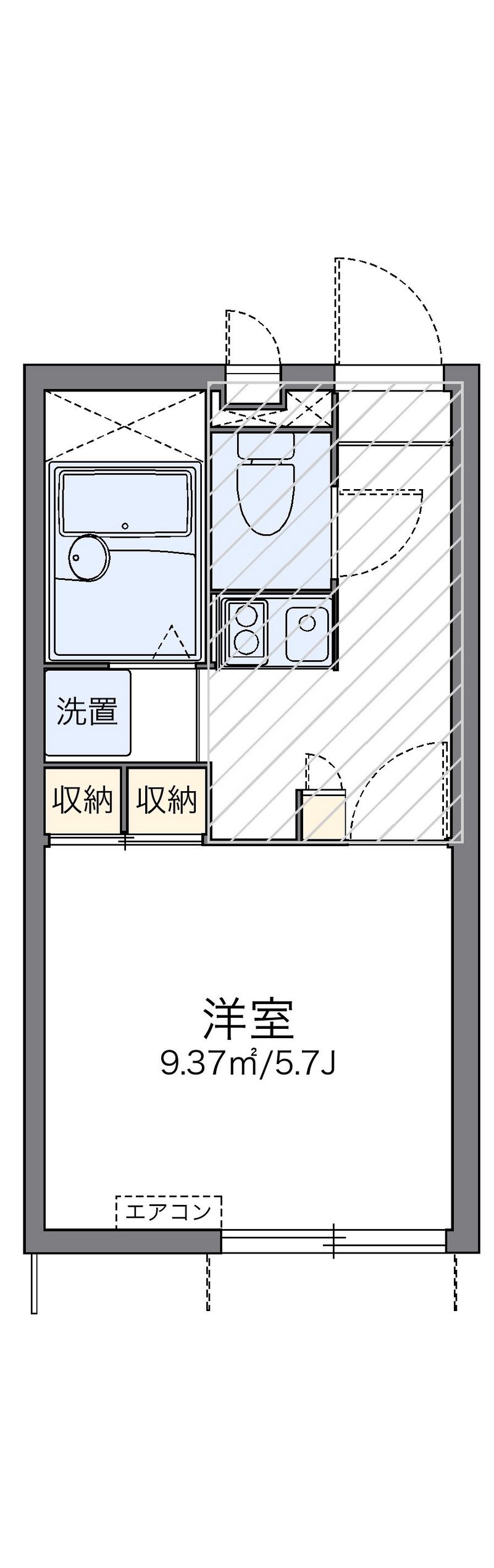 レオパレスつばさ 間取図