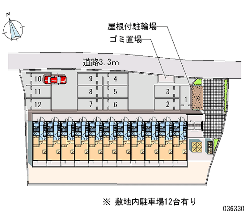 レオパレスＭＩＹＵ０４ 月極駐車場