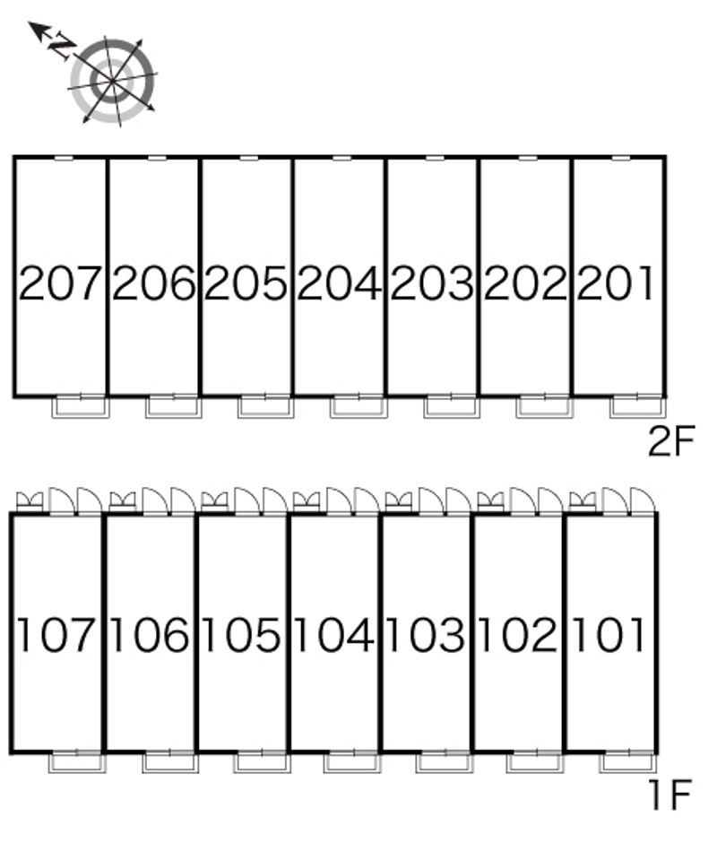 レオパレス新町 間取配置図