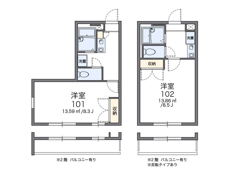 レオパレス向田 間取図