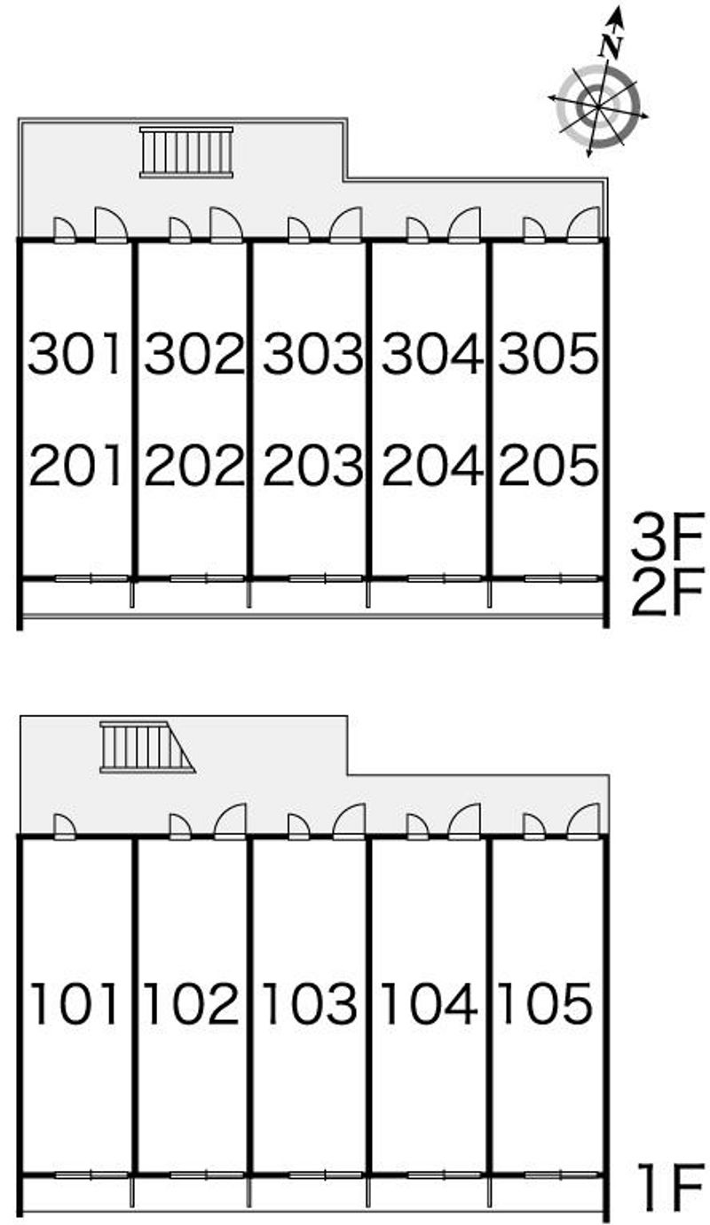 レオパレス大宮公園 間取配置図