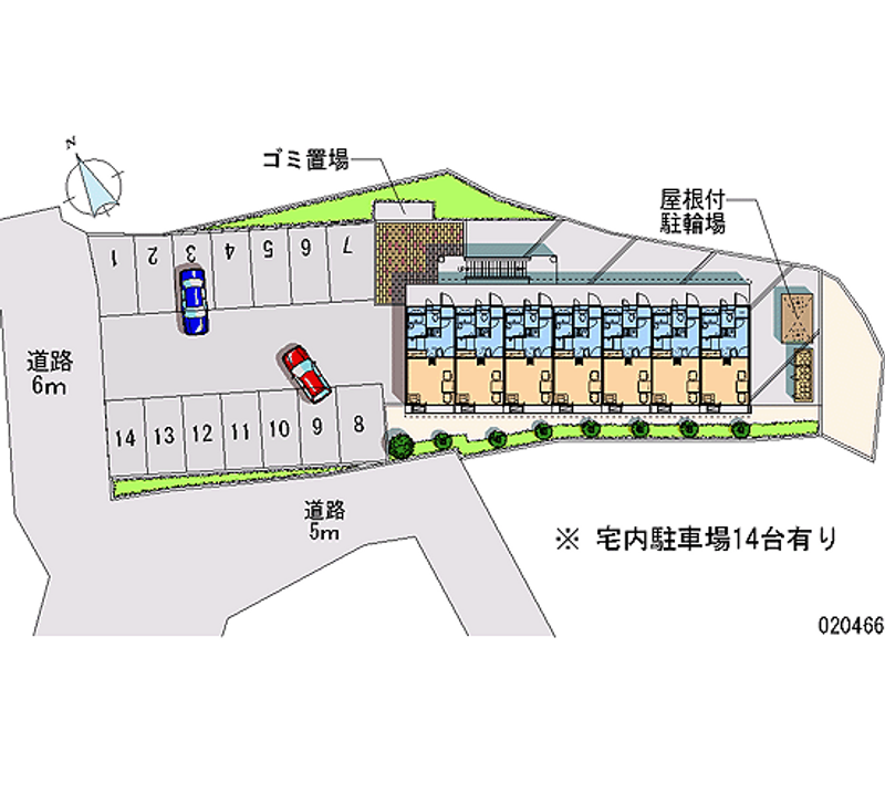 レオパレスフロンティア 月極駐車場