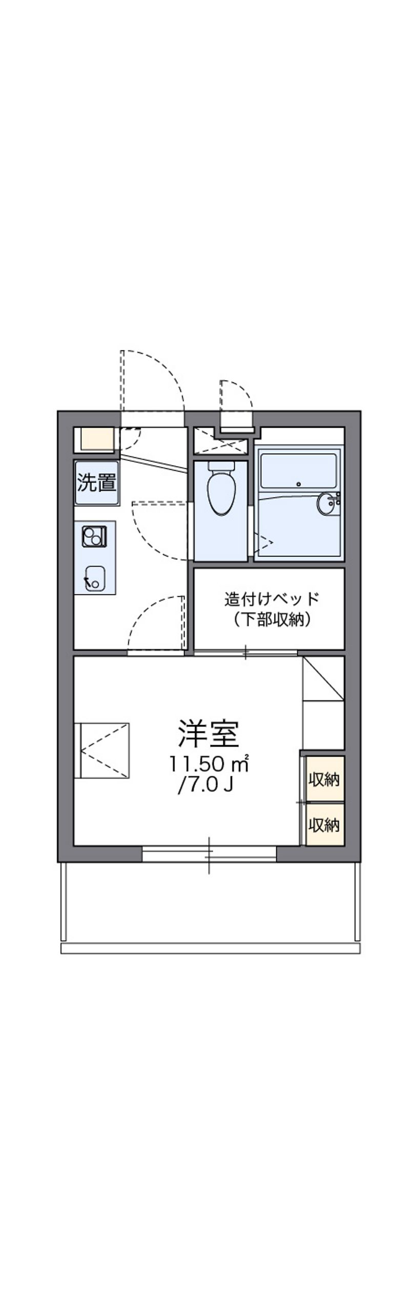 レオパレスポムール 間取図