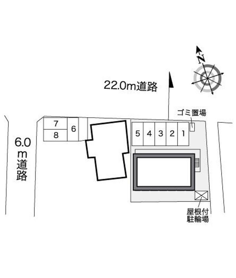 レオパレスハーベストコート見山 駐車場