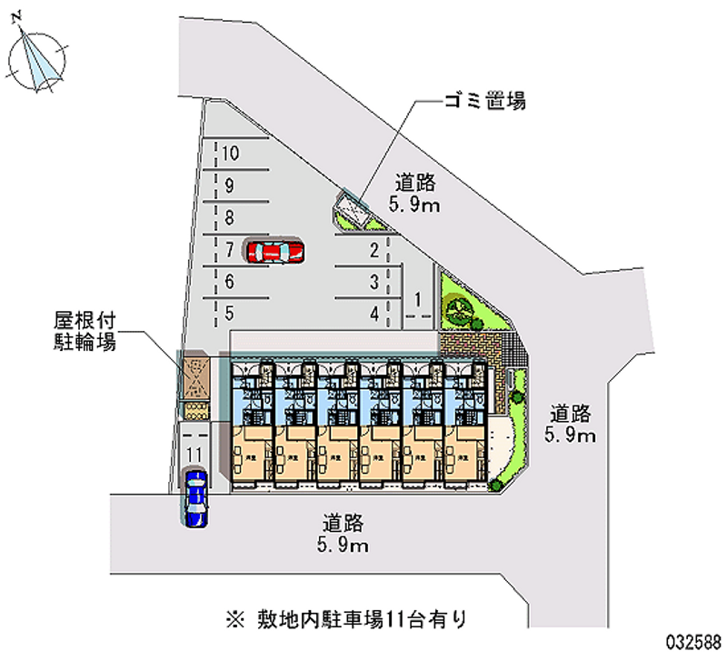 レオパレスくれは 月極駐車場