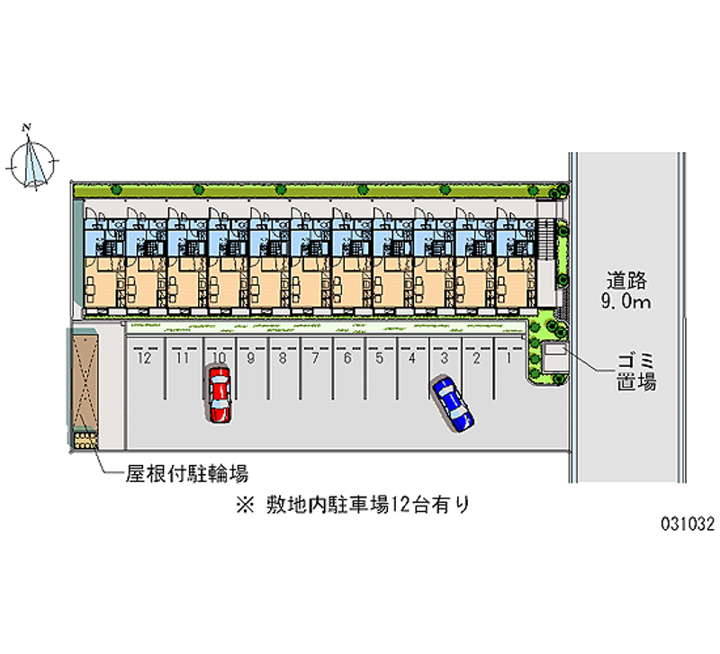 レオパレス新堂Ⅱ 月極駐車場