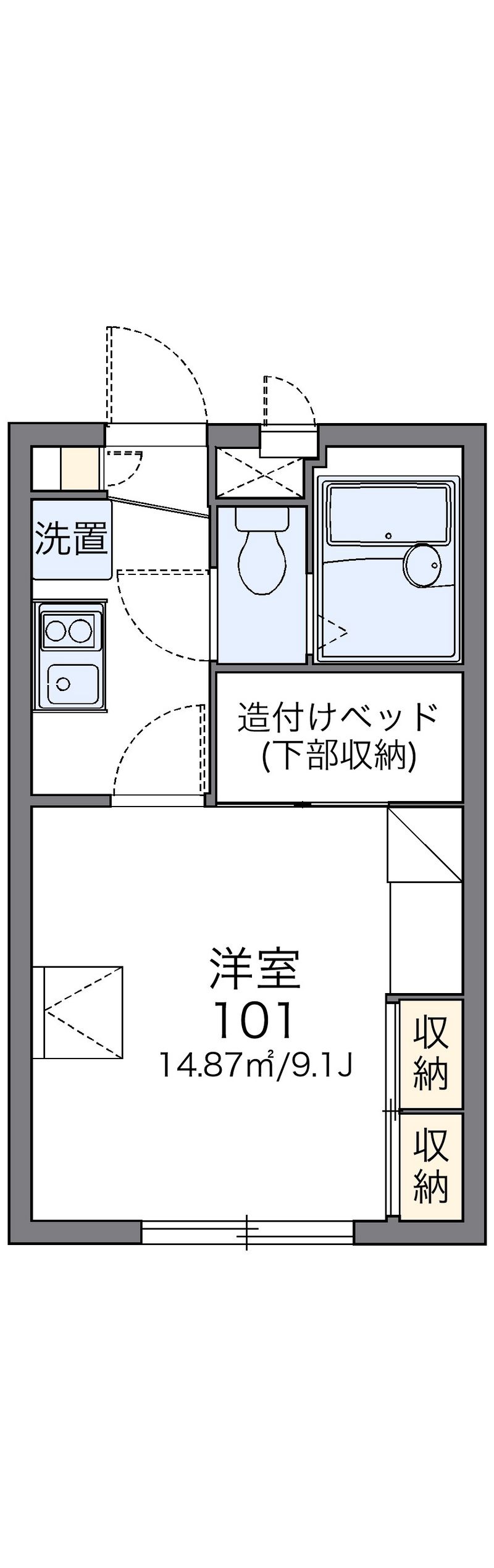 レオパレスＺⅠ 間取図