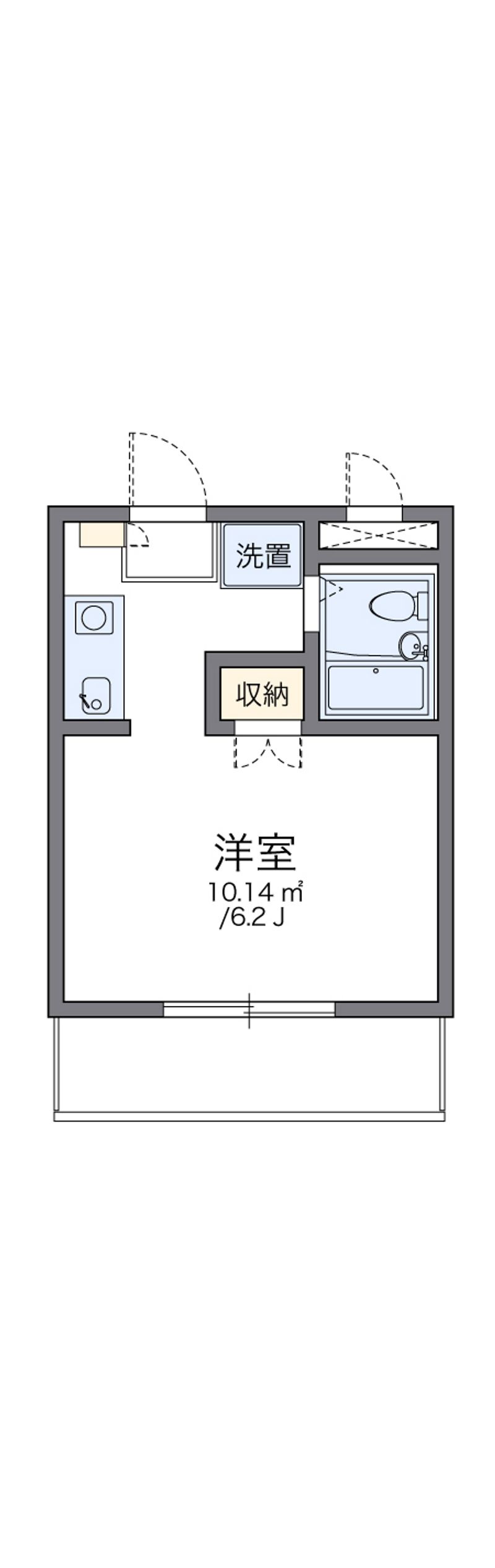 レオパレスキュービクル浅草橋 間取図