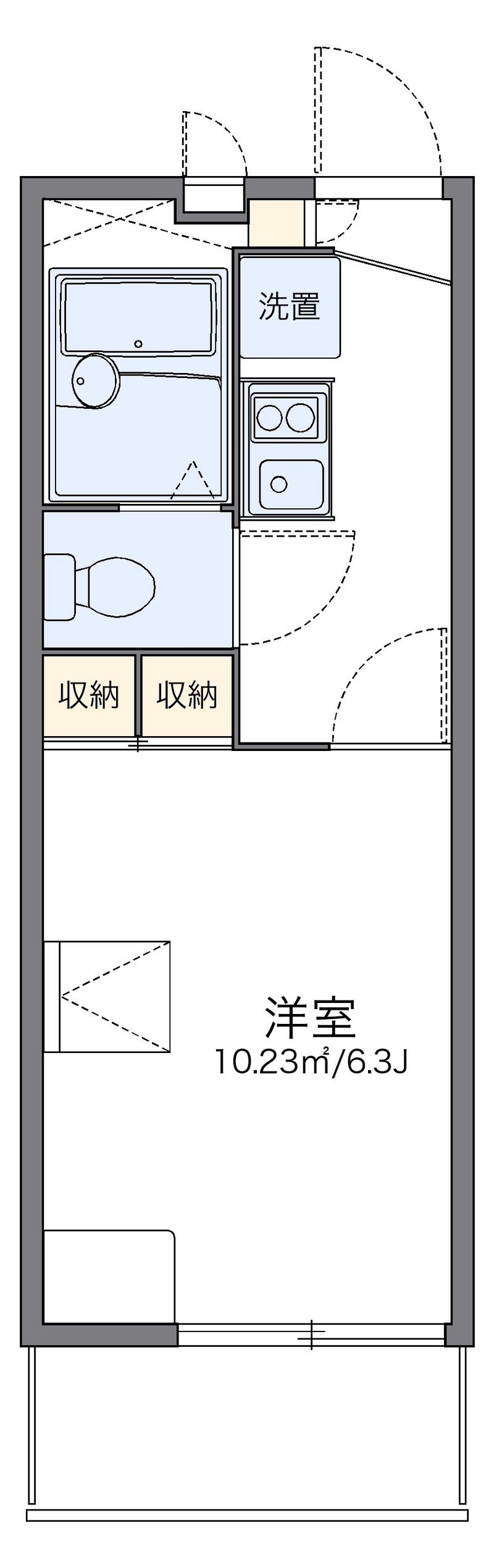 レオパレス天神 間取図