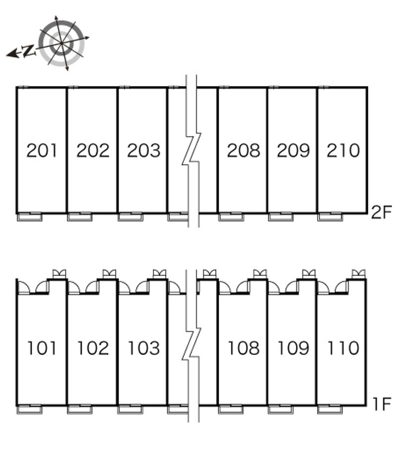 レオパレスはぴねす横尾 間取配置図