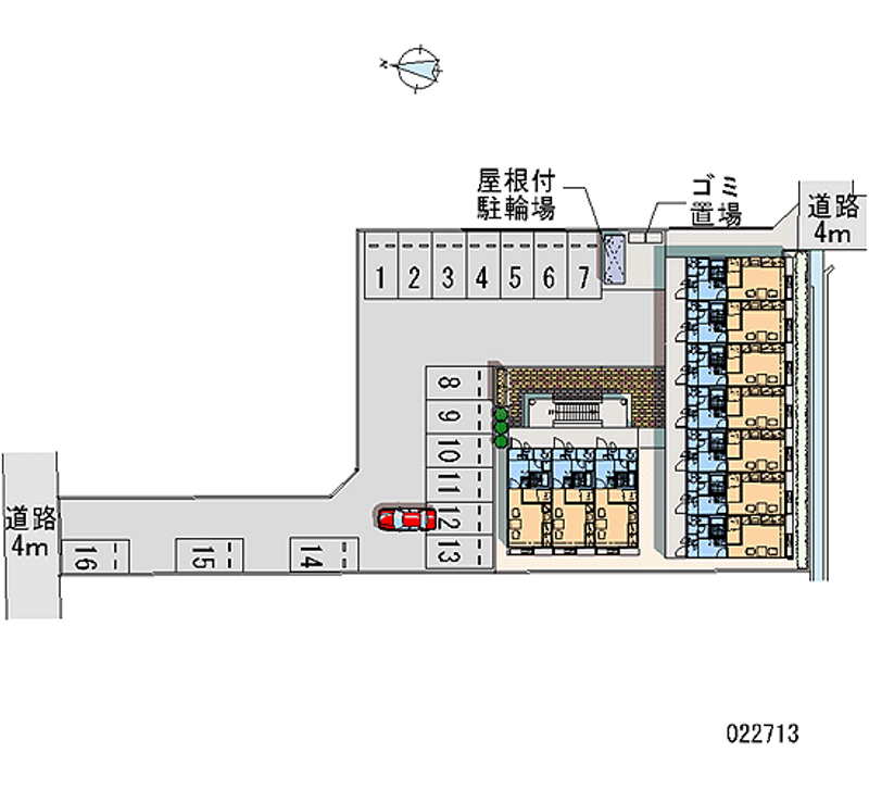 22713 Monthly parking lot