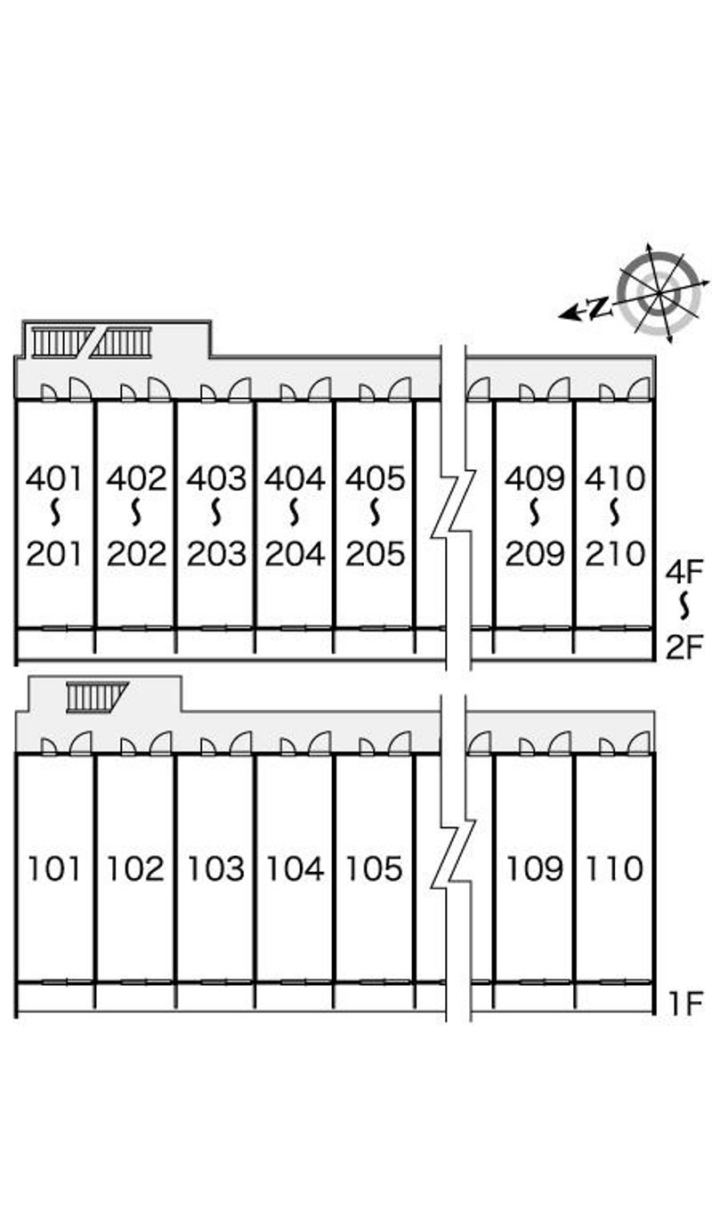 レオパレスドリームハウス枚方 間取配置図