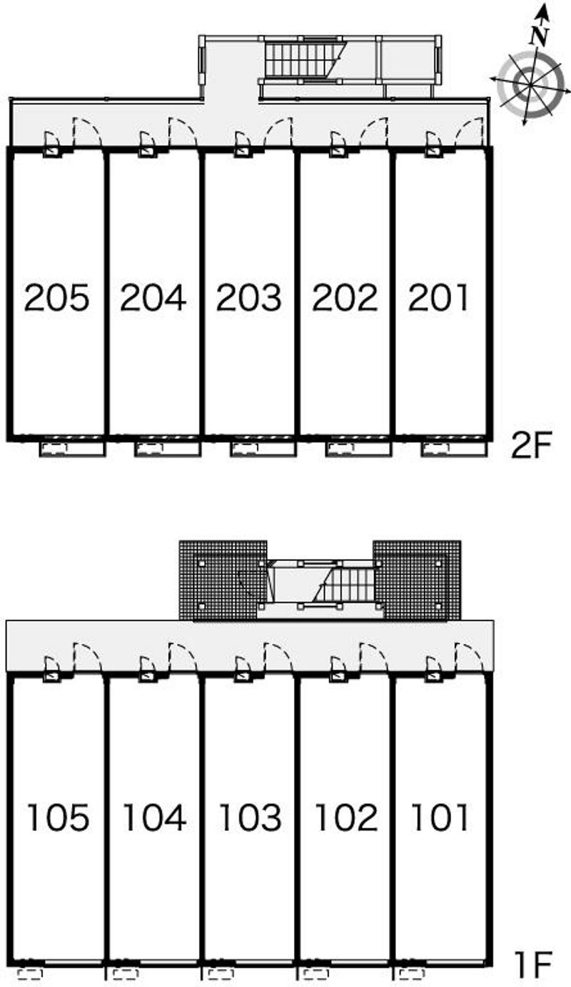 レオパレスこまつ 間取配置図