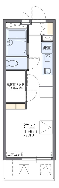 レオパレス２１リバーアイランド 間取り図