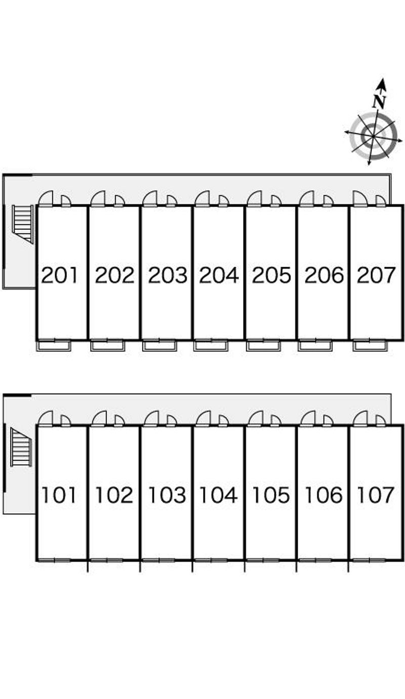 レオパレスアトレⅠ 間取配置図