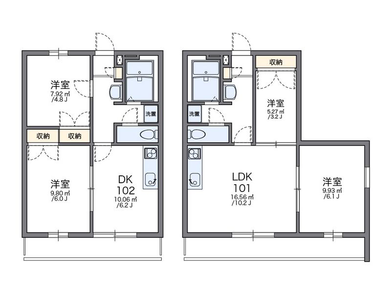 レオパレスカサ・デ・フローレス 間取図