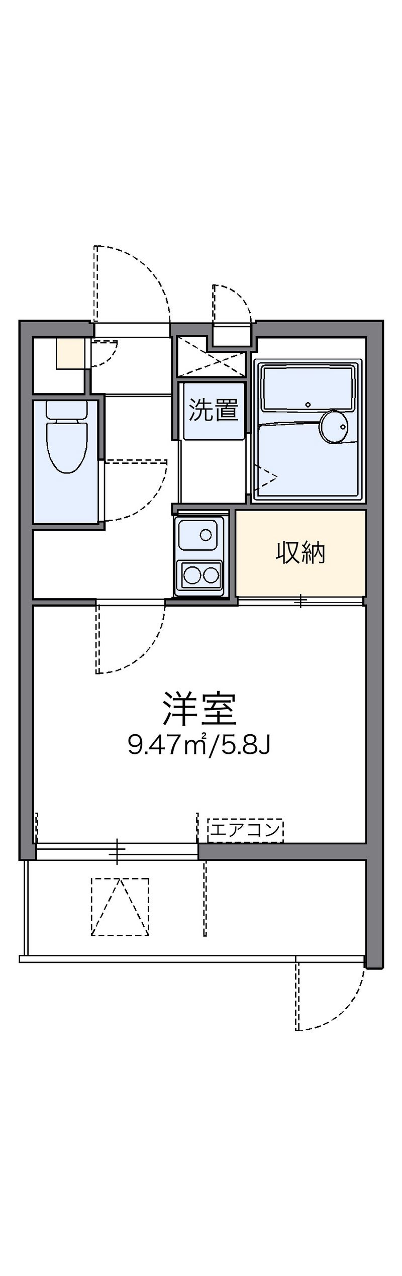 レオパレス萬代橋 間取図