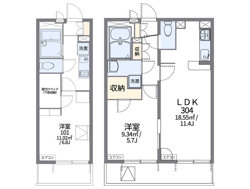 レオパレスサルカンドラ 間取図