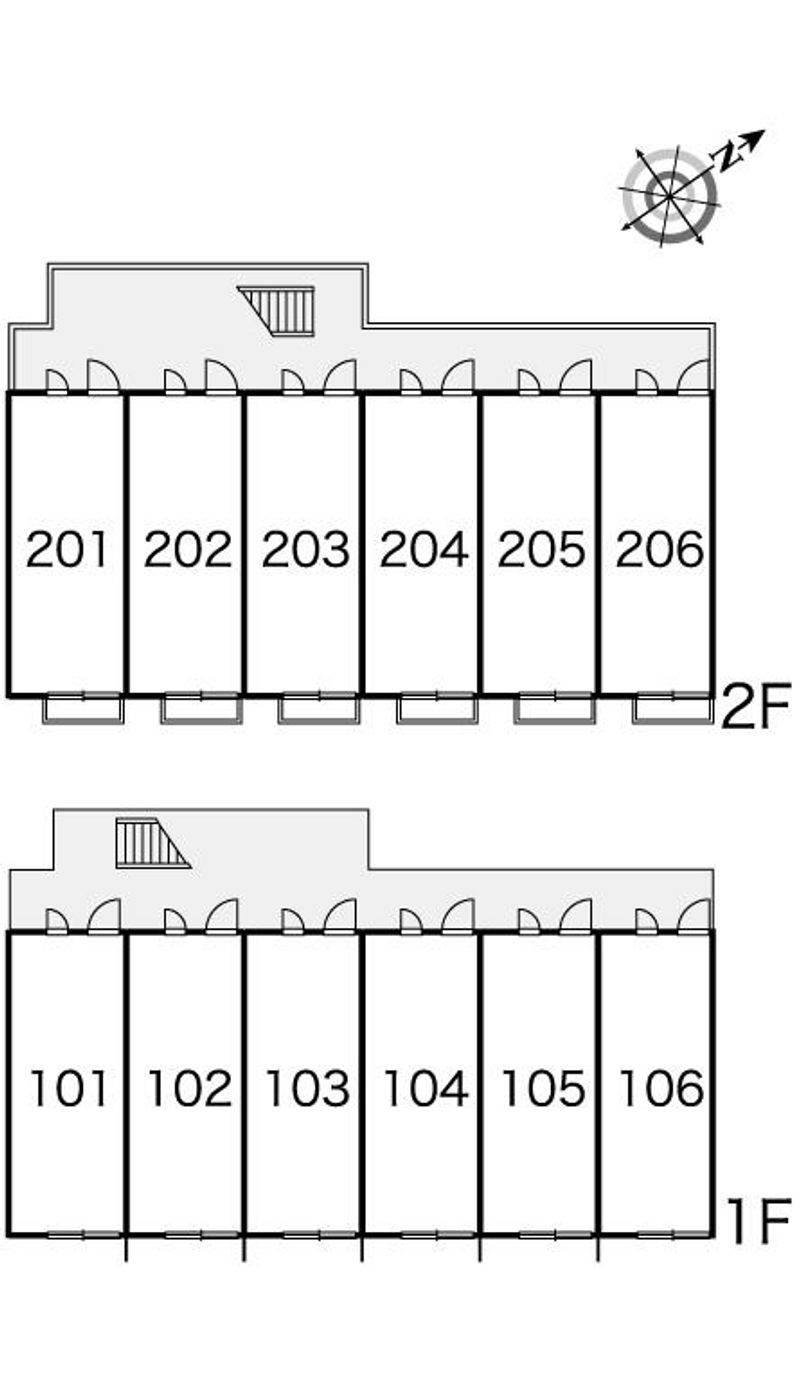 レオパレスＣＵＲＥ 間取配置図