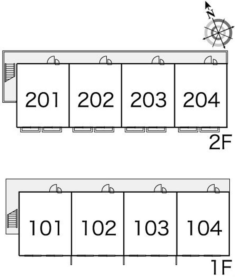 レオパレスルミュールⅡ 間取配置図
