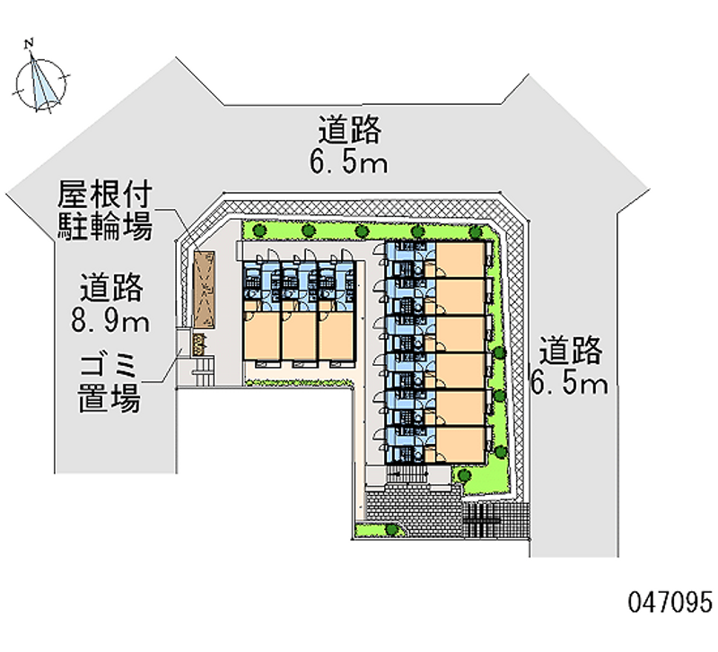 レオパレス栗木コーポ 区画図