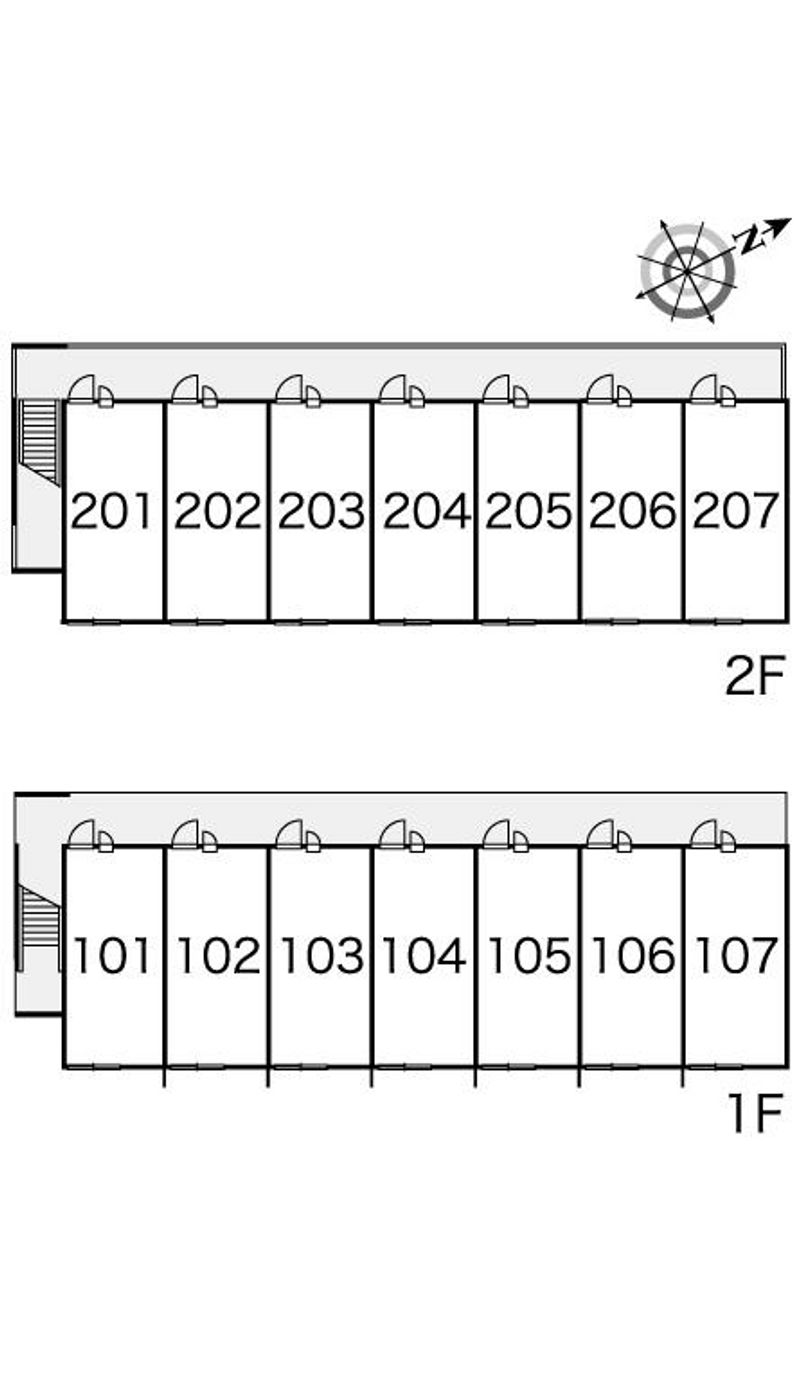 レオパレス新港の森Ⅱ 間取配置図