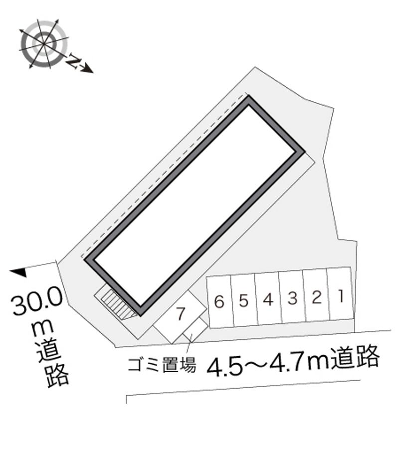 レオパレスシャトー花水木 配置図