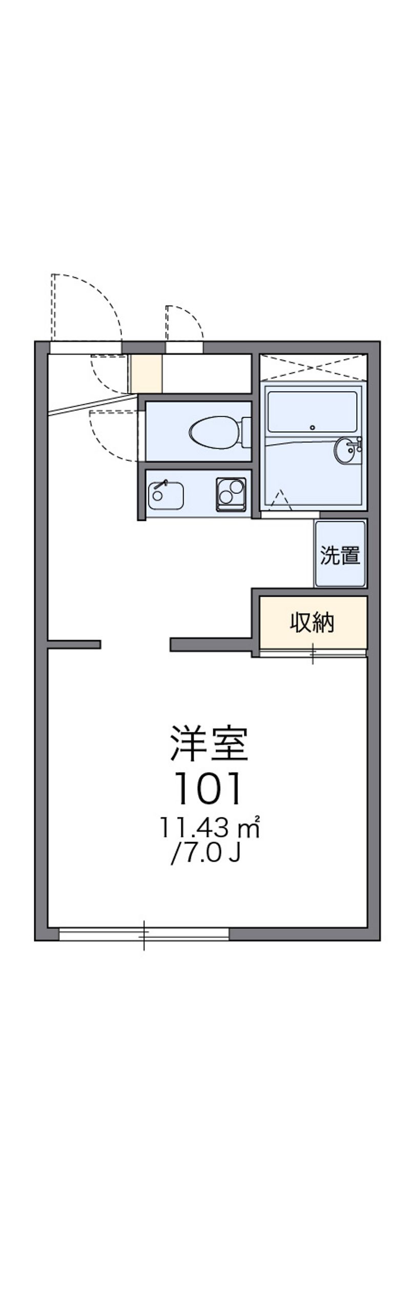 レオパレスミレナリス 間取図