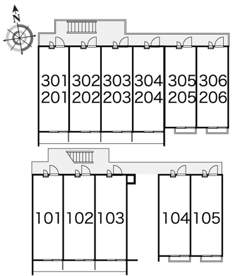 レオパレスププレ 間取配置図