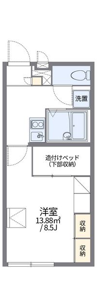 レオパレス長通川 間取り図