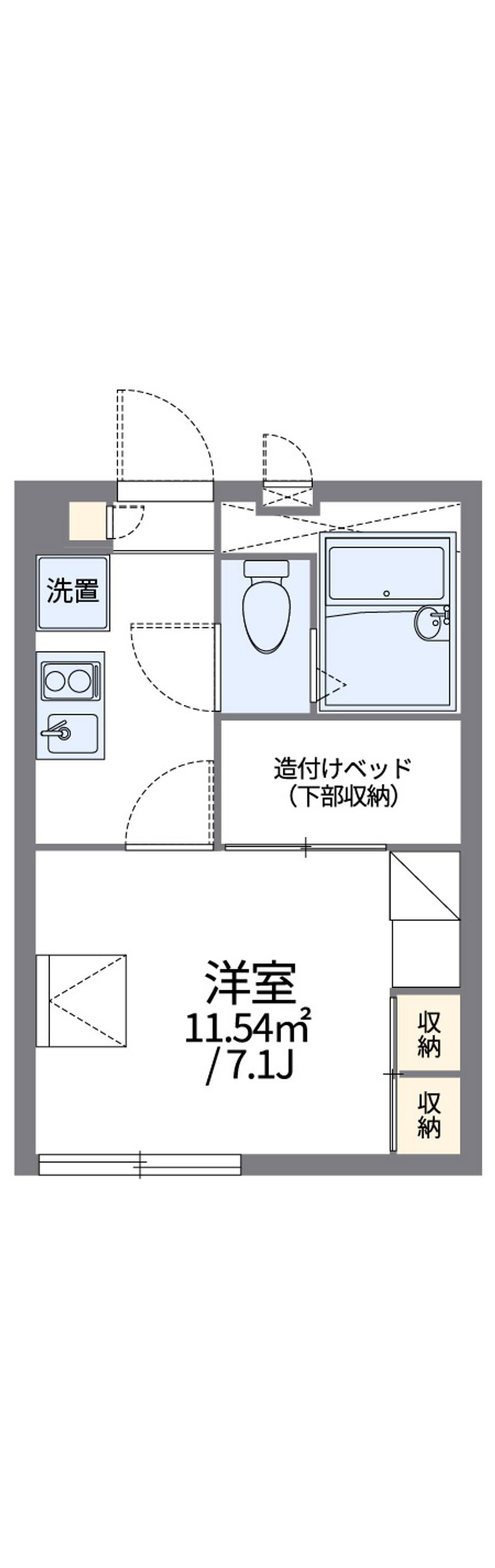レオパレスプチシャトー２号館 間取図