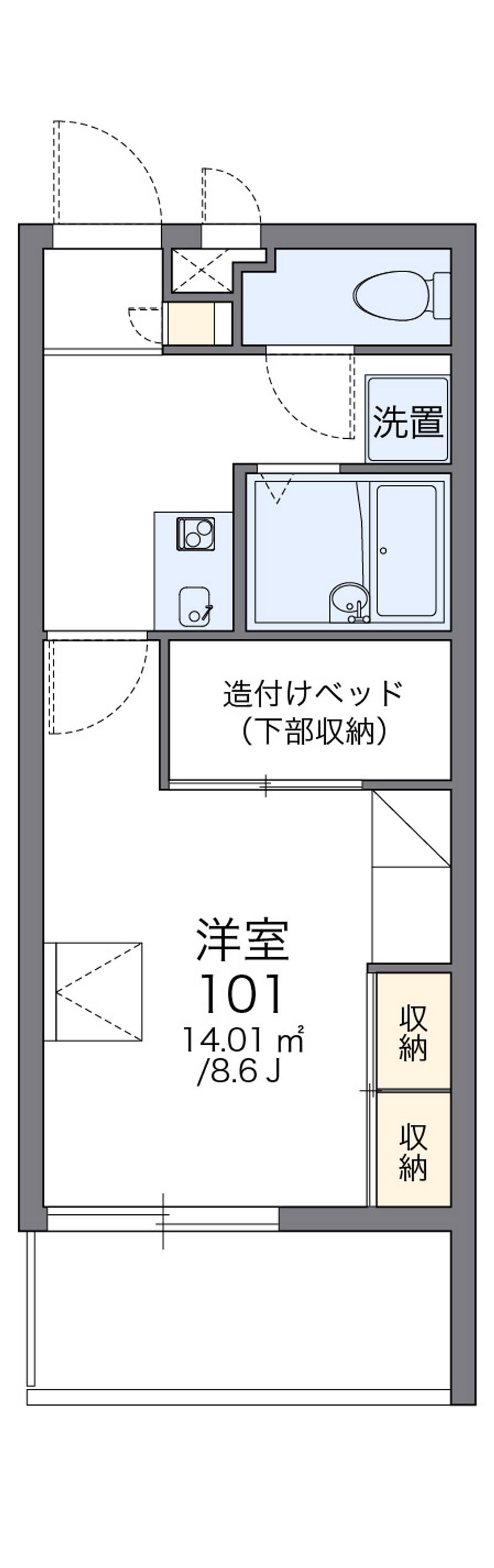 レオパレス樺凛 間取図