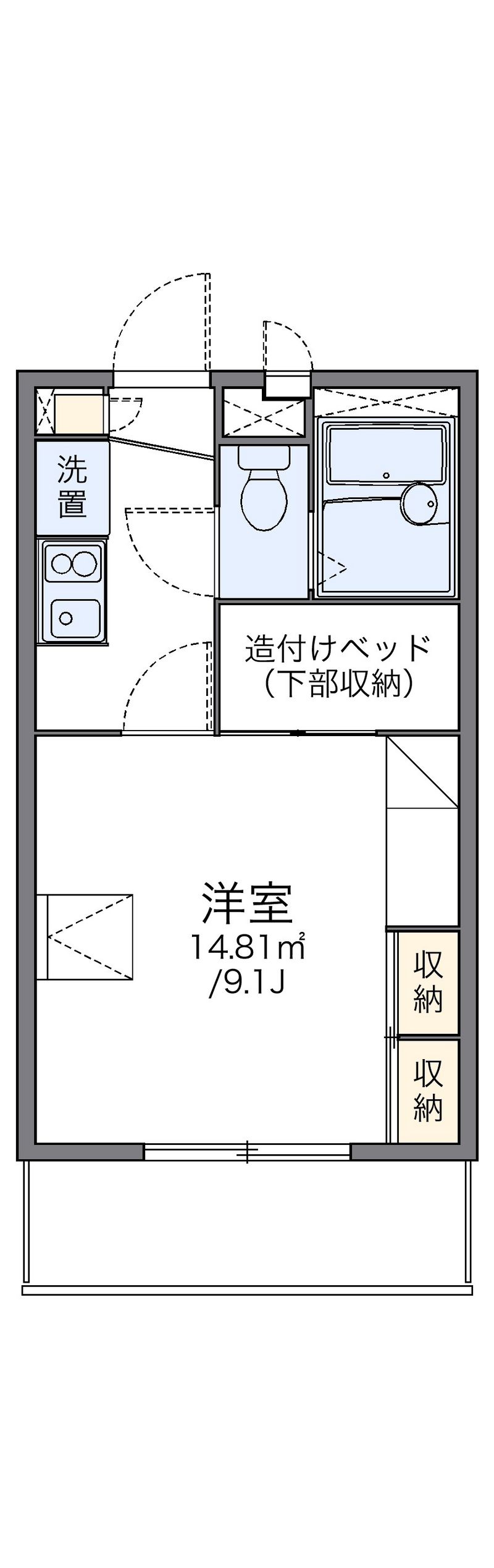 レオパレスセジュール弐番館 間取図