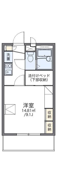 レオパレスセジュール弐番館 間取り図