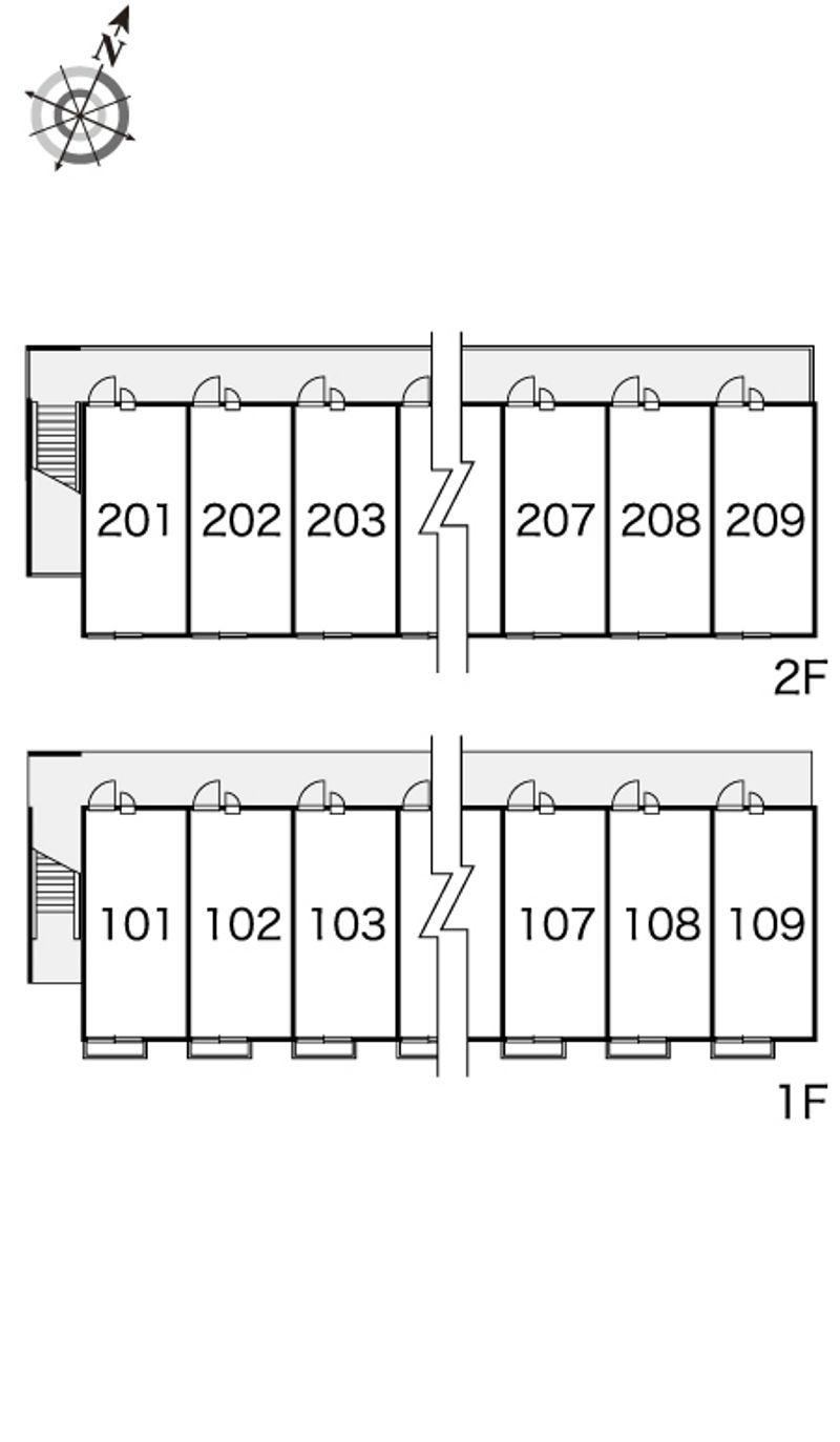 レオパレスＳｅａＢｒｅａｍ　Ｂ 間取り配置図