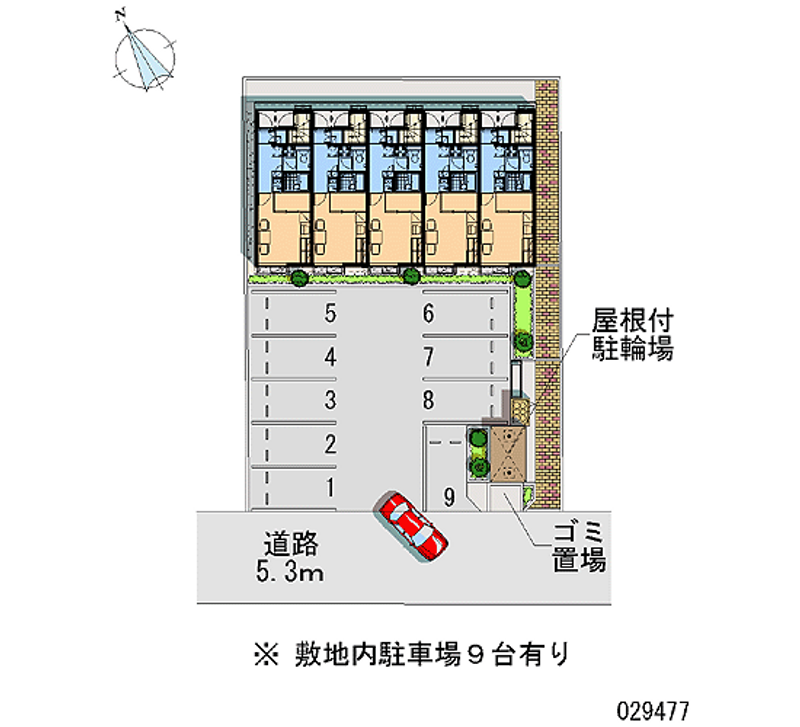 レオパレスクレーネ 月極駐車場