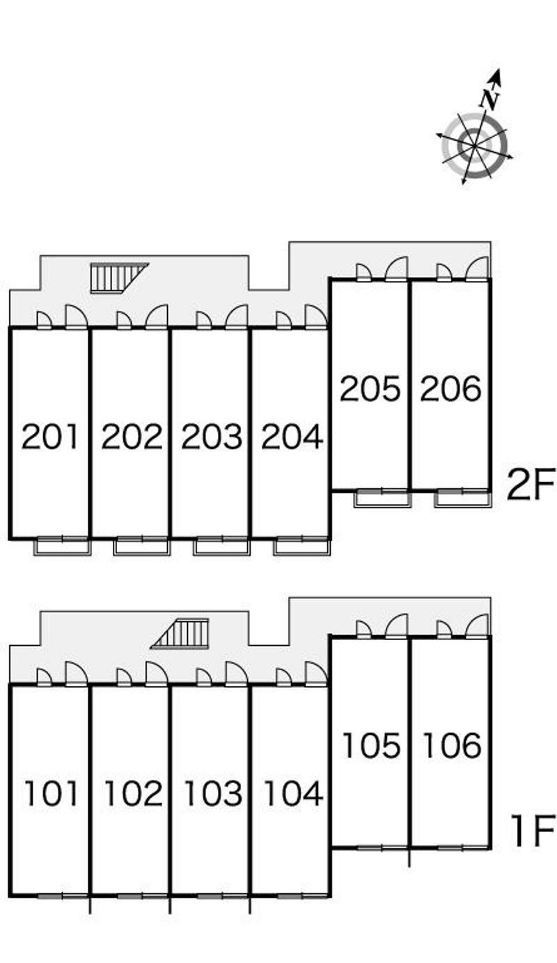 レオパレスミタケ 間取配置図